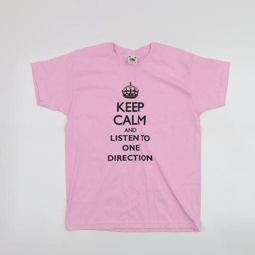 Fruit of the Loom Girls Pink   Basic T-Shirt Size 9-10 Years