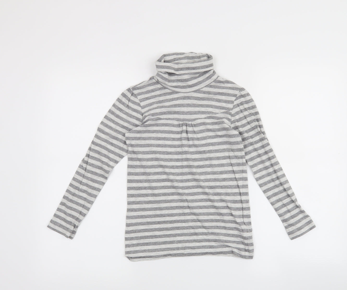 NEXT Girls Grey Striped  Pullover Jumper Size 8 Years