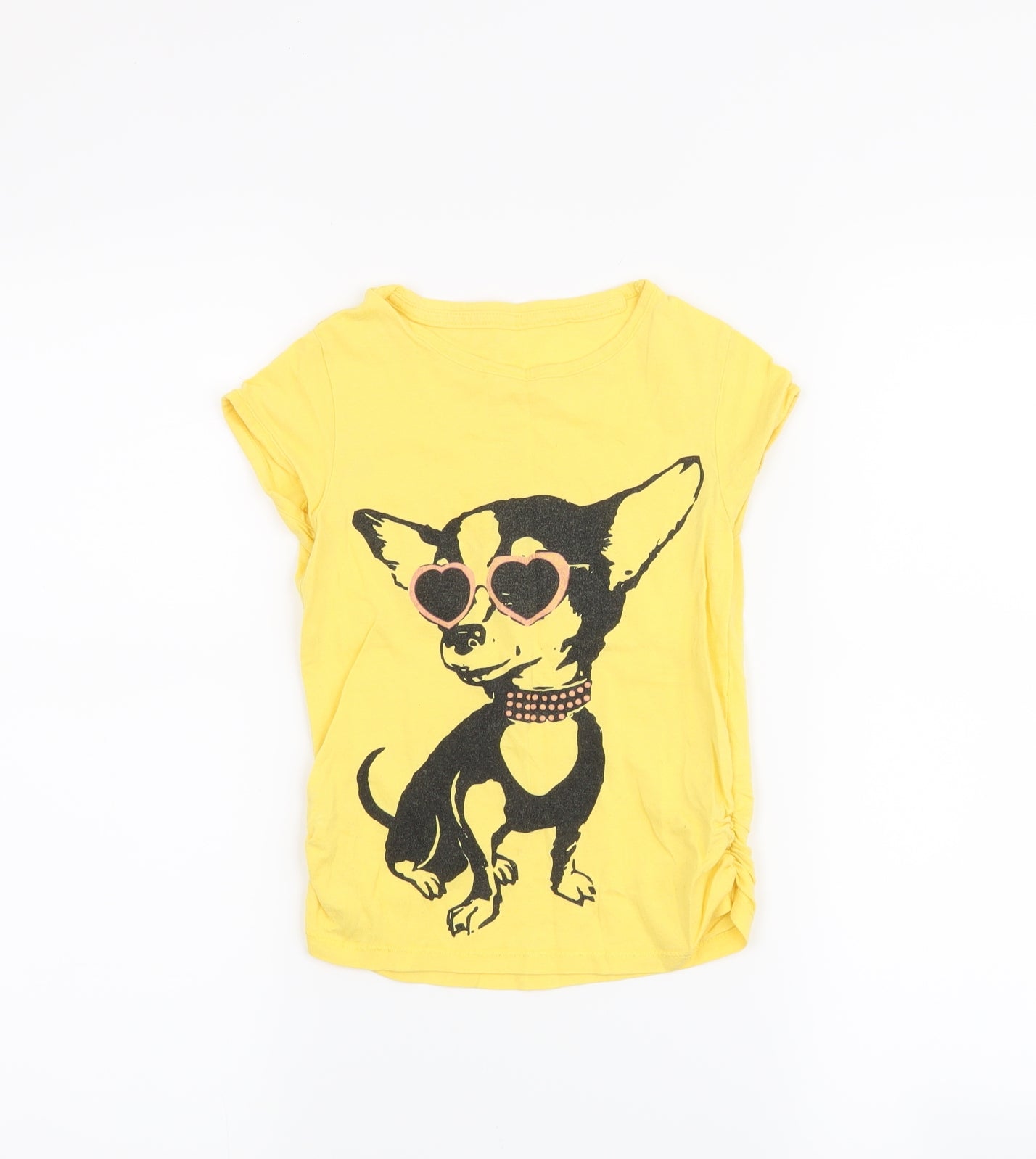 F&F Girls Yellow   Basic T-Shirt Size 5-6 Years