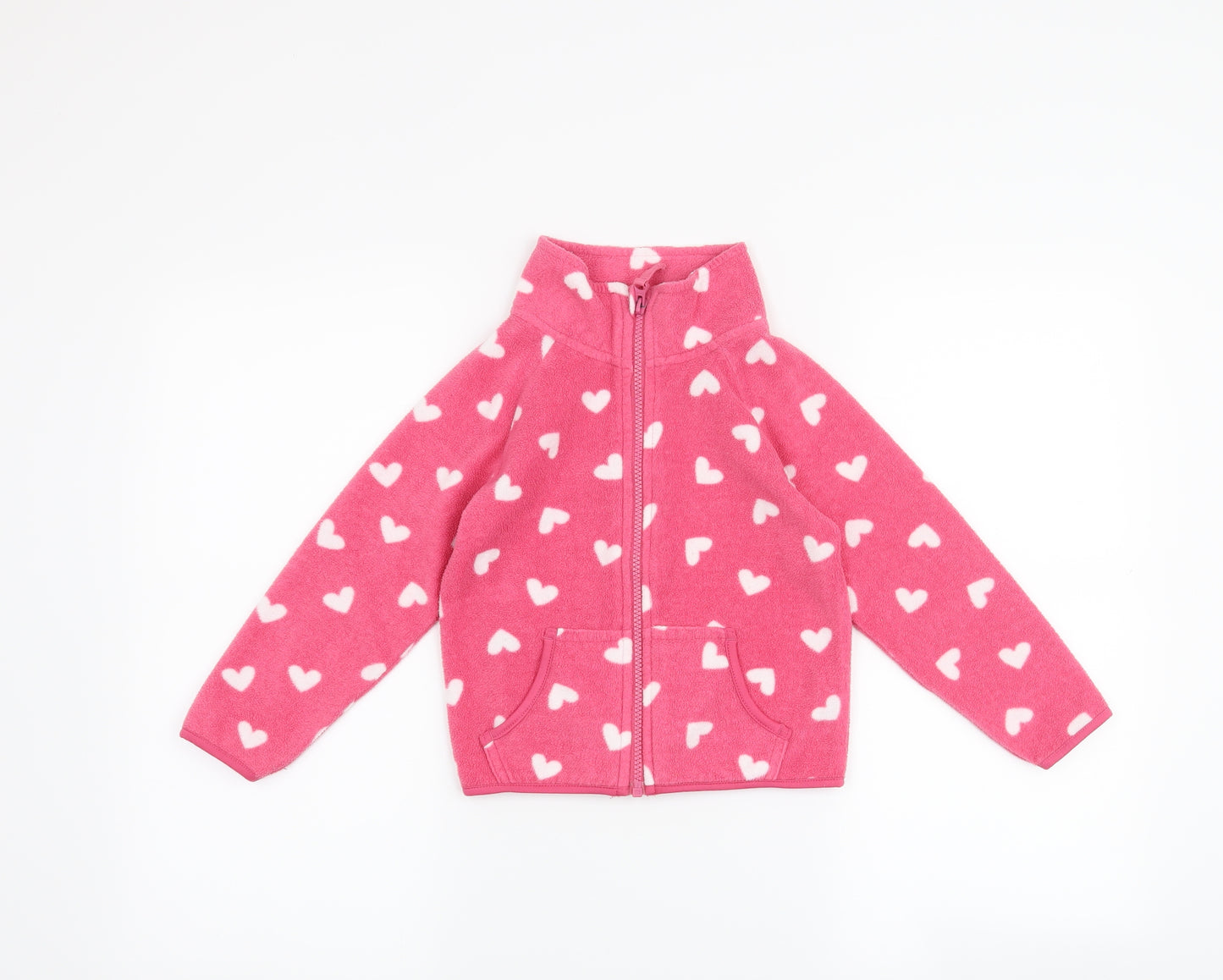 Primark Girls Pink   Full Zip Sweatshirt Size 4-5 Years