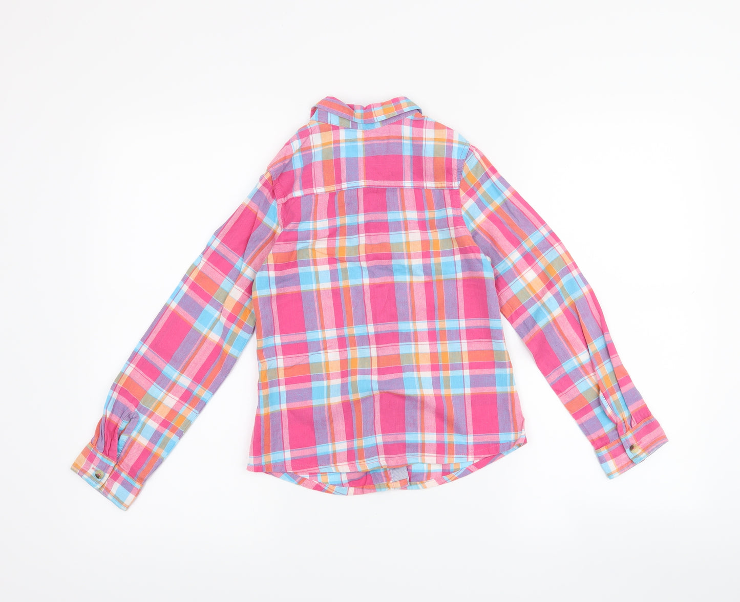 F&F Girls Pink Check  Basic Button-Up Size 7-8 Years