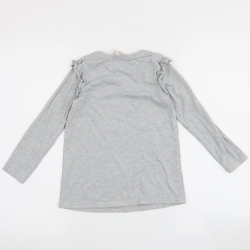 George Girls Grey   Basic T-Shirt Size 4-5 Years