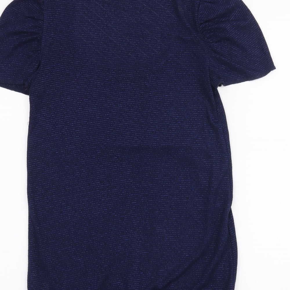 Topshop Womens Blue   Basic T-Shirt Size 10