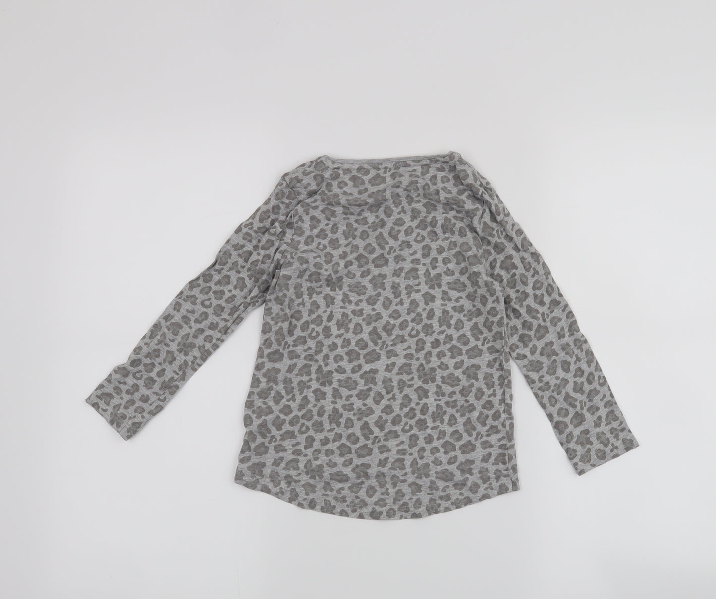F&F Girls Grey Animal Print  Basic T-Shirt Size 4-5 Years