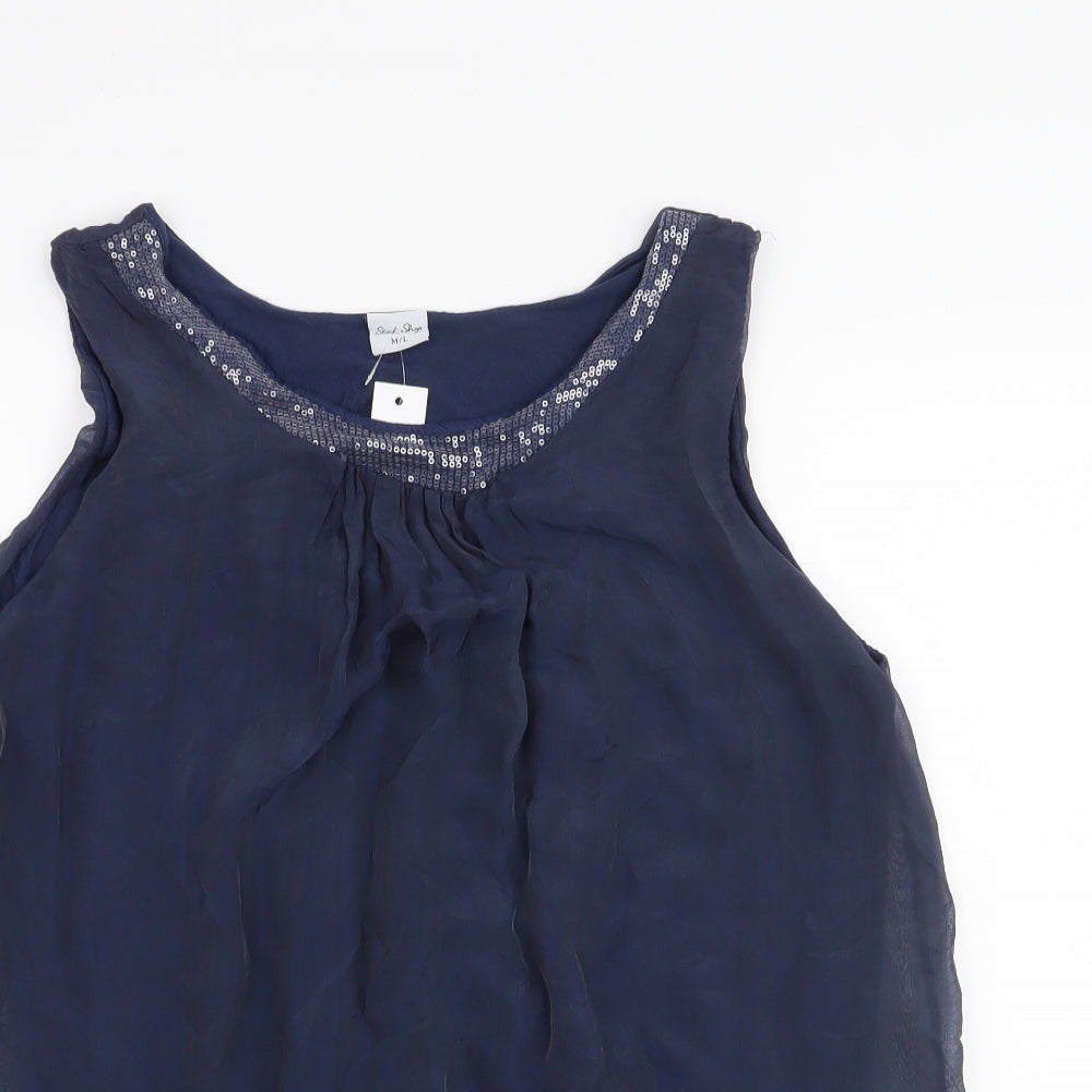 Stock Shop Womens Blue   Basic Tank Size M
