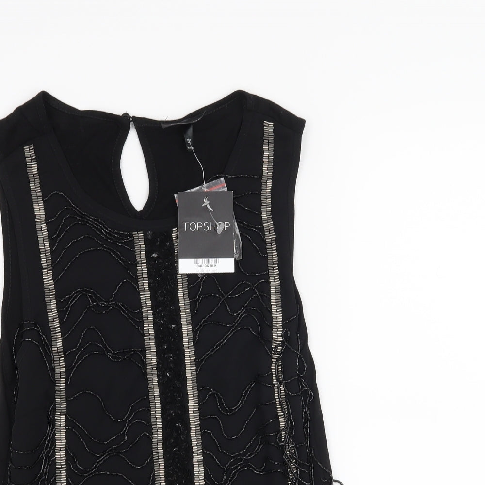 Topshop Womens Black   Basic Tank Size 8