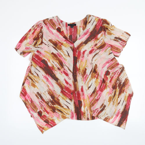 H by Halston Womens Pink   Basic Blouse Size 14
