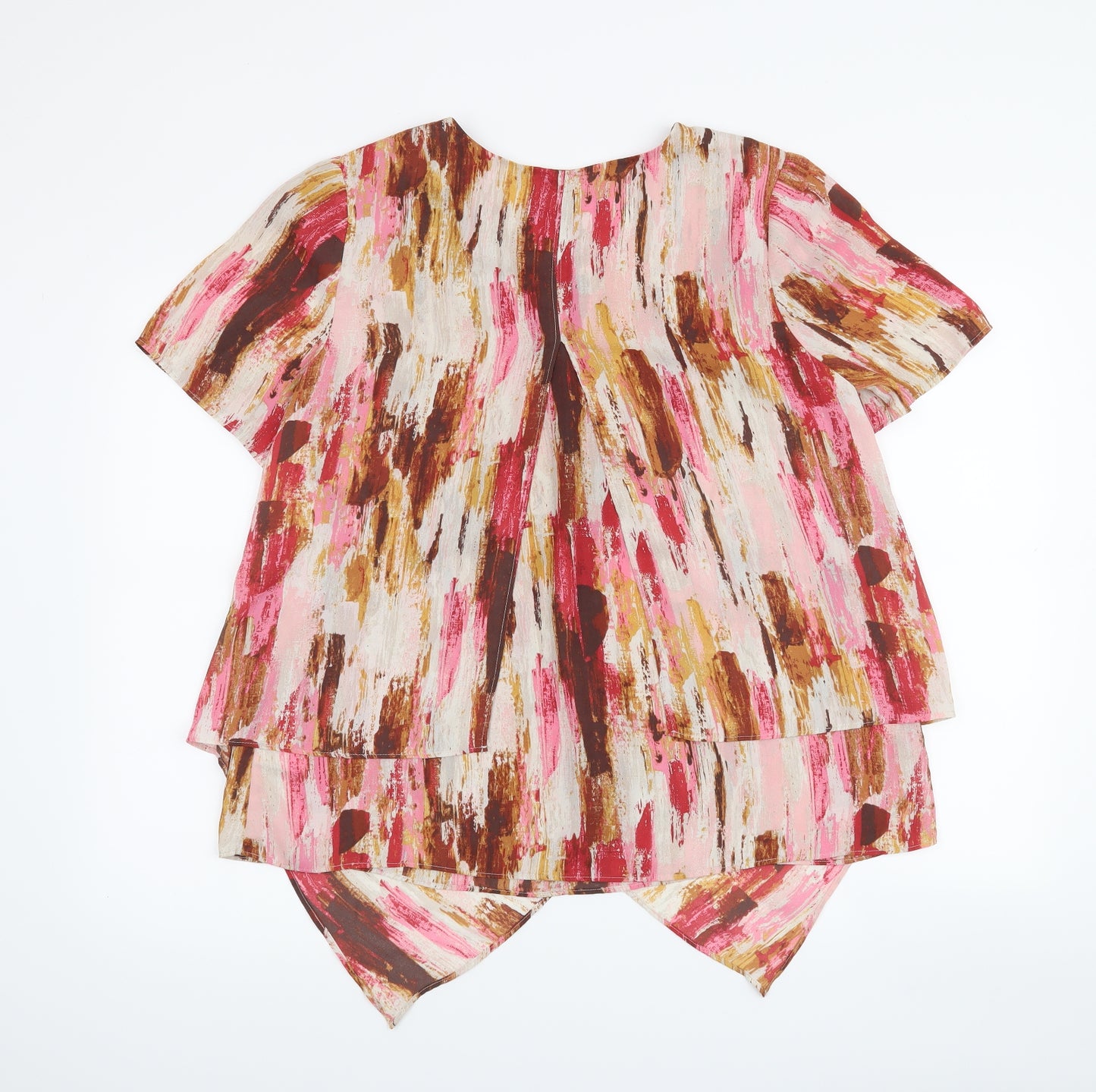 H by Halston Womens Pink   Basic Blouse Size 14
