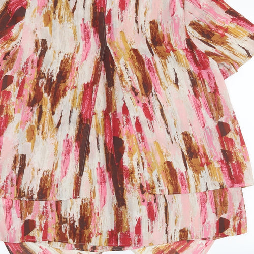 H by Halston Womens Pink   Basic Blouse Size 14
