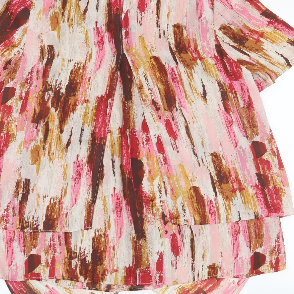 H by Halston Womens Pink   Basic Blouse Size 14