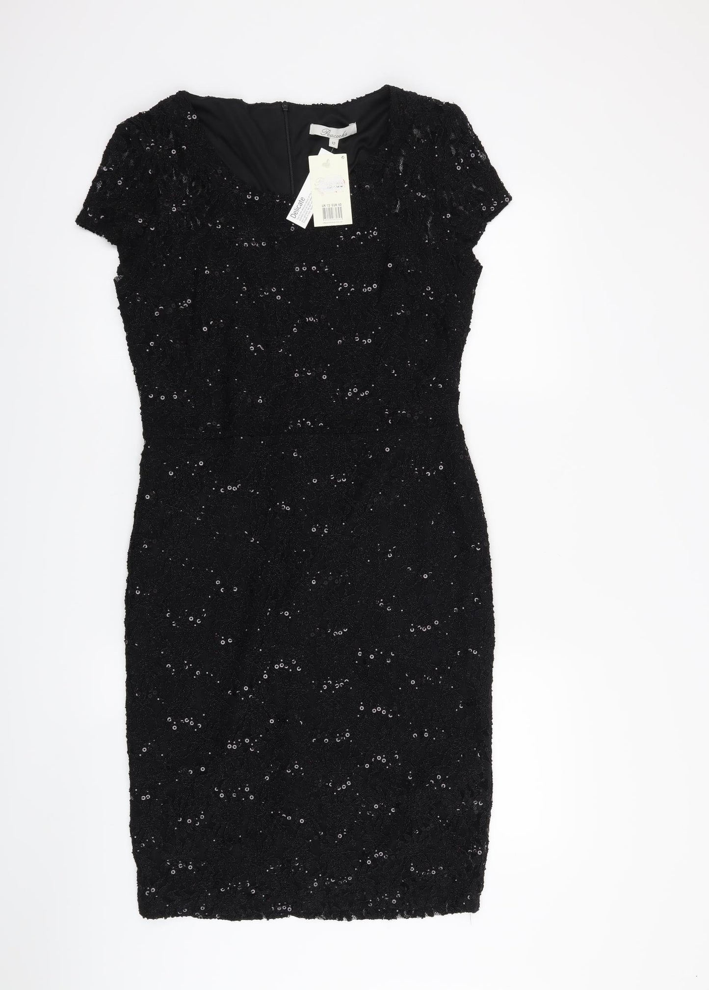 Peacocks Womens Black   A-Line  Size 12