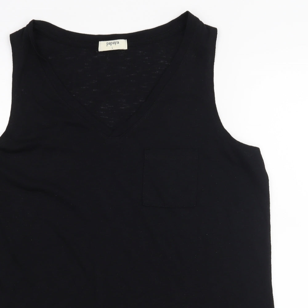 Papaya Womens Black   Basic Tank Size L
