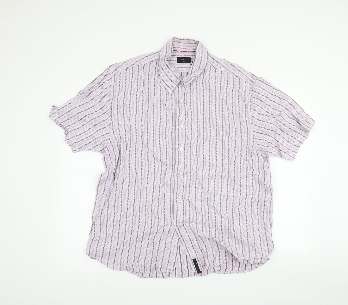 Jeff & Co Mens Pink    Button-Up Size M