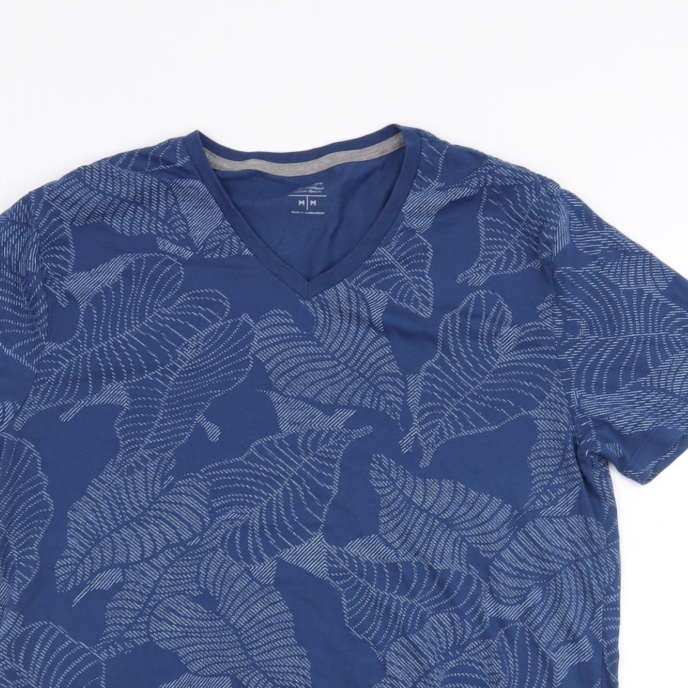 Old Navy Mens Blue Floral   T-Shirt Size M