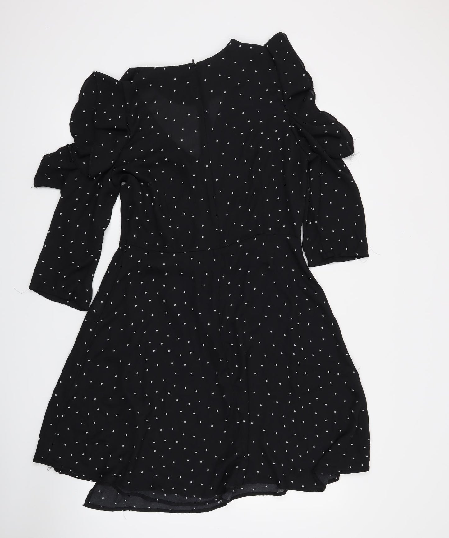 Atmosphere Womens Black Polka Dot  A-Line  Size 14