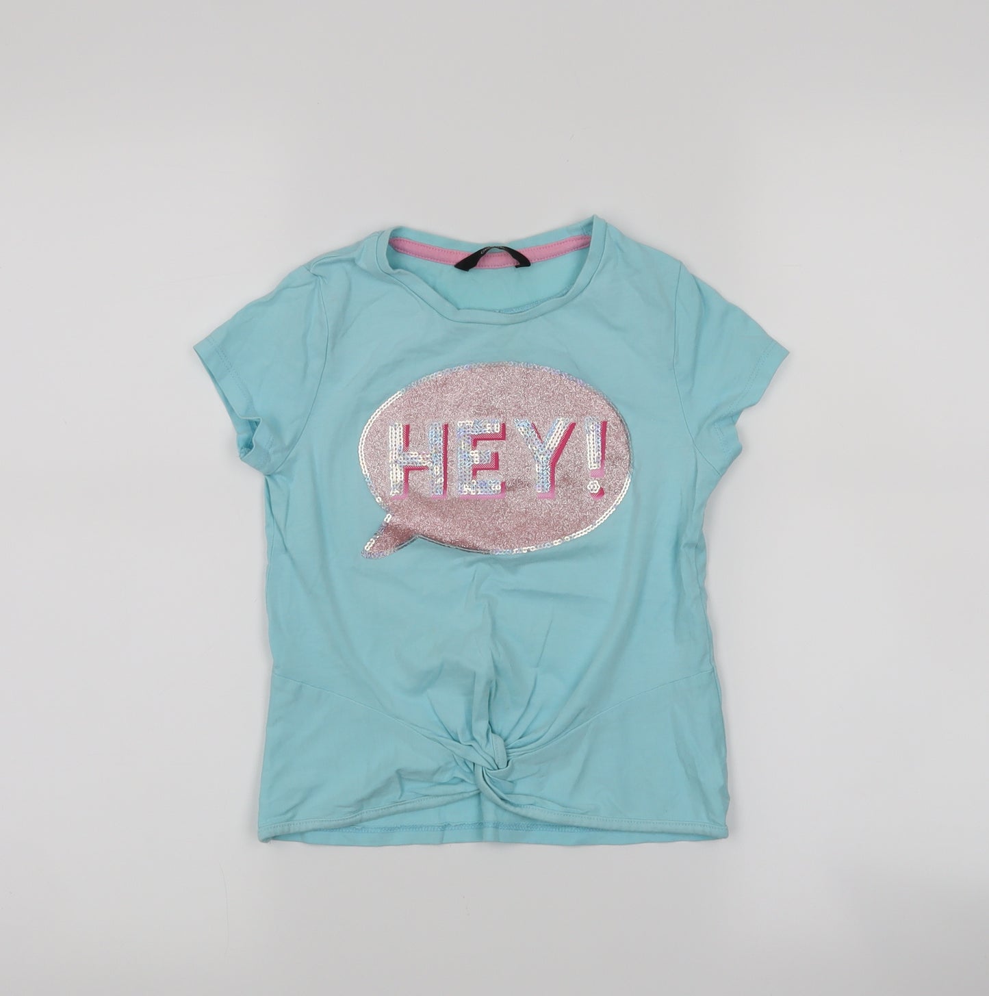George Girls Blue   Basic T-Shirt Size 7-8 Years