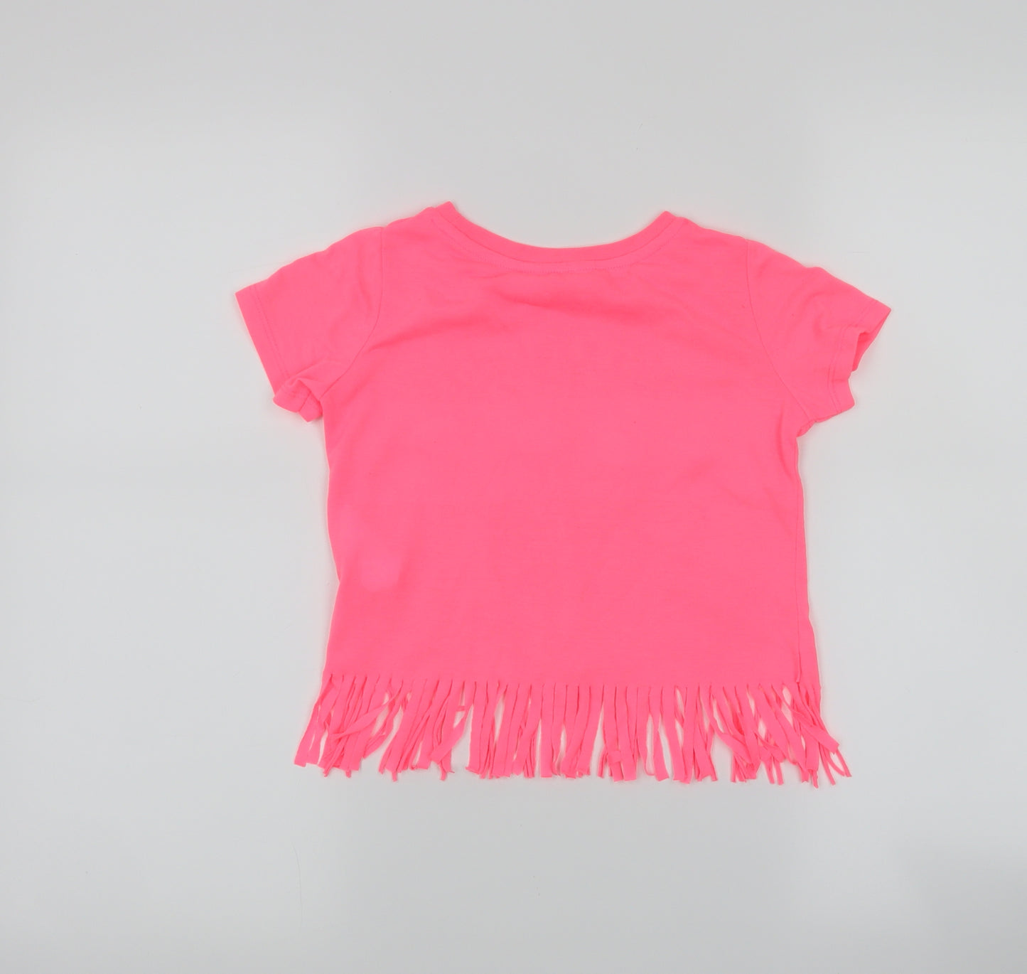 Primark Girls Pink   Basic T-Shirt Size 6-7 Years