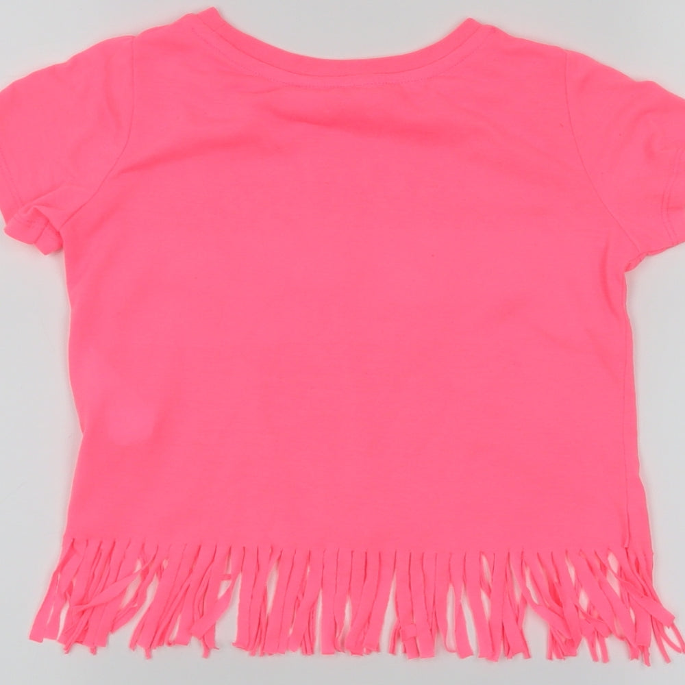 Primark Girls Pink   Basic T-Shirt Size 6-7 Years