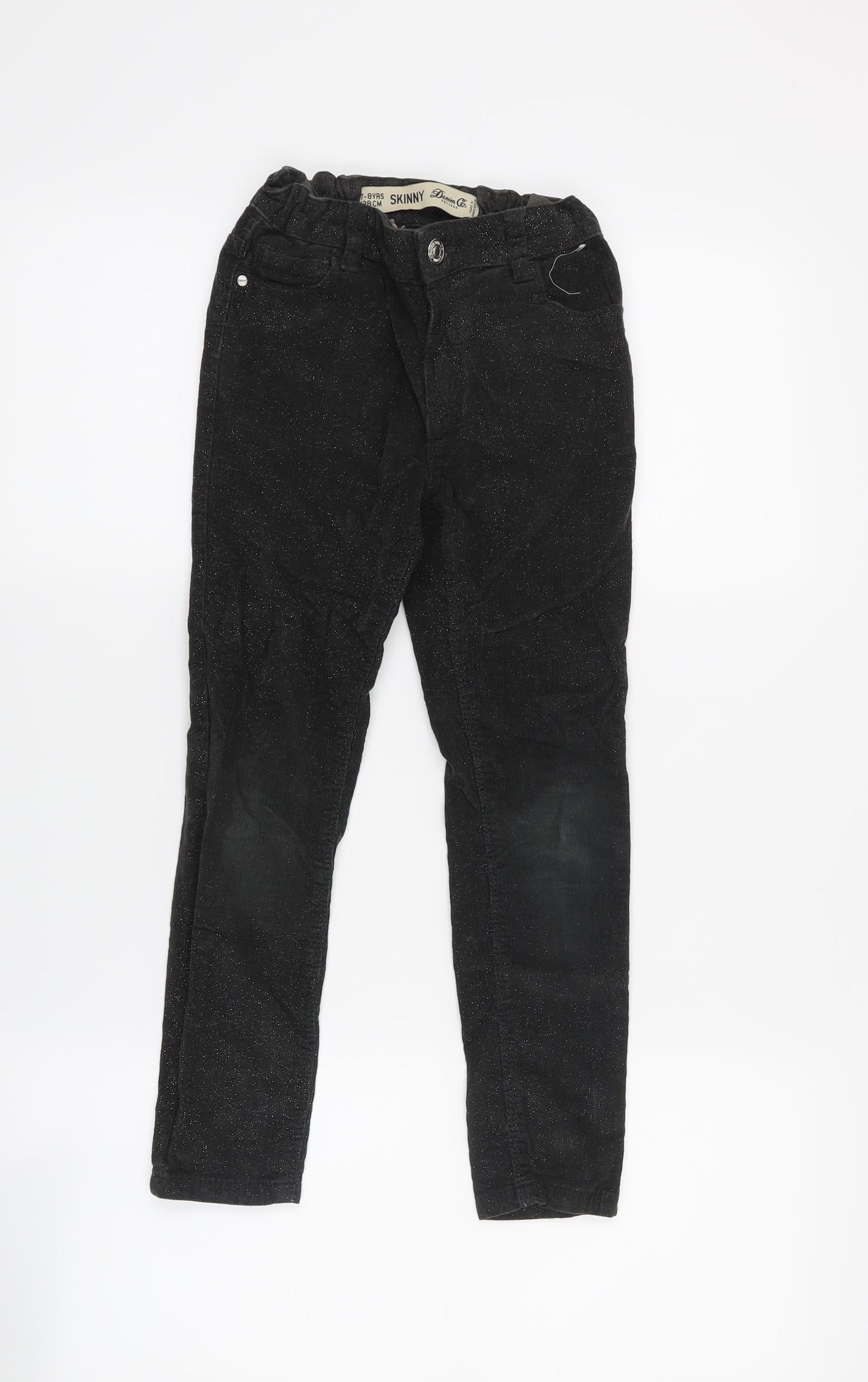 Denim & Co. Girls Black   Skinny Jeans Size 7-8 Years