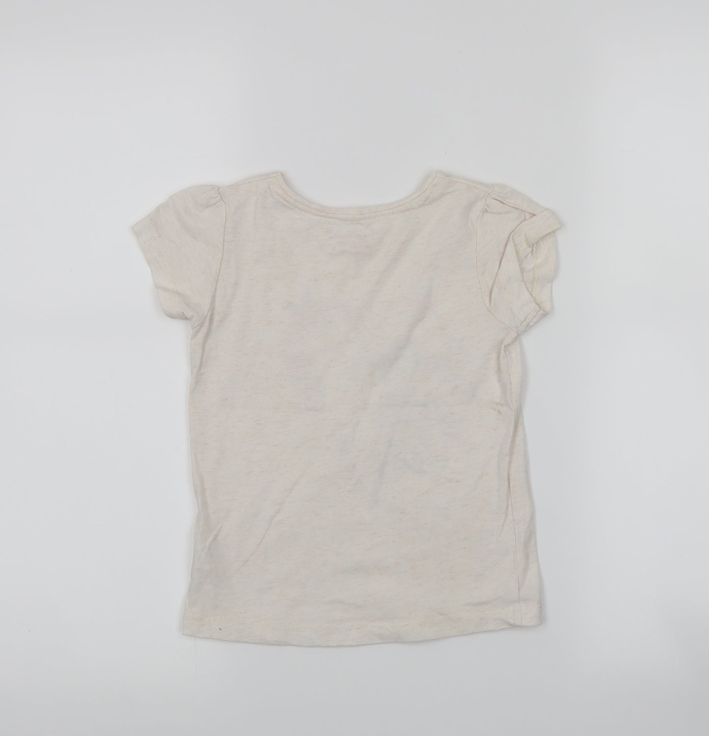 Primark Girls Beige   Basic T-Shirt Size 5-6 Years