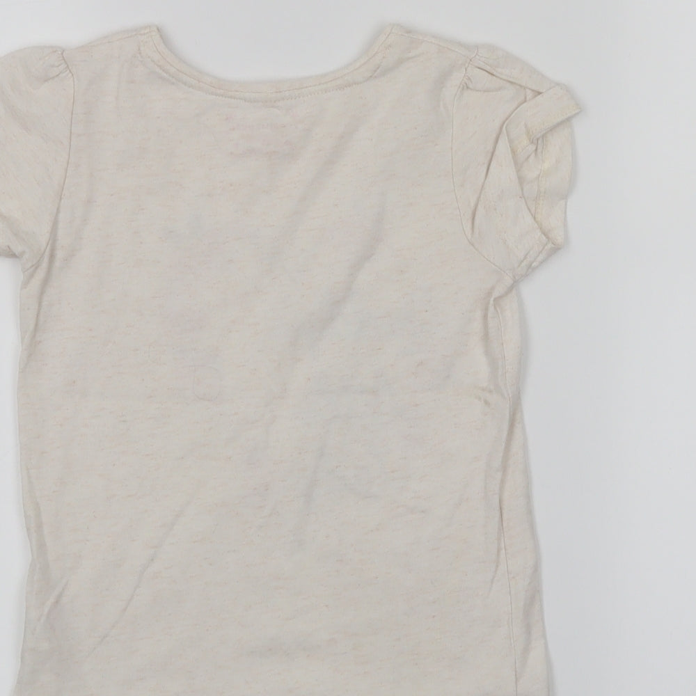 Primark Girls Beige   Basic T-Shirt Size 5-6 Years