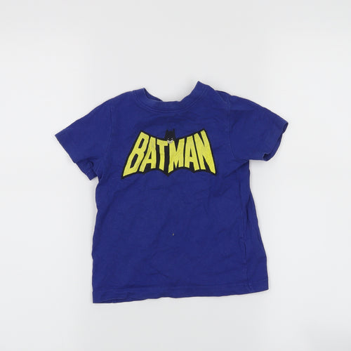 Batman Boys Blue   Basic T-Shirt Size 18-24 Months