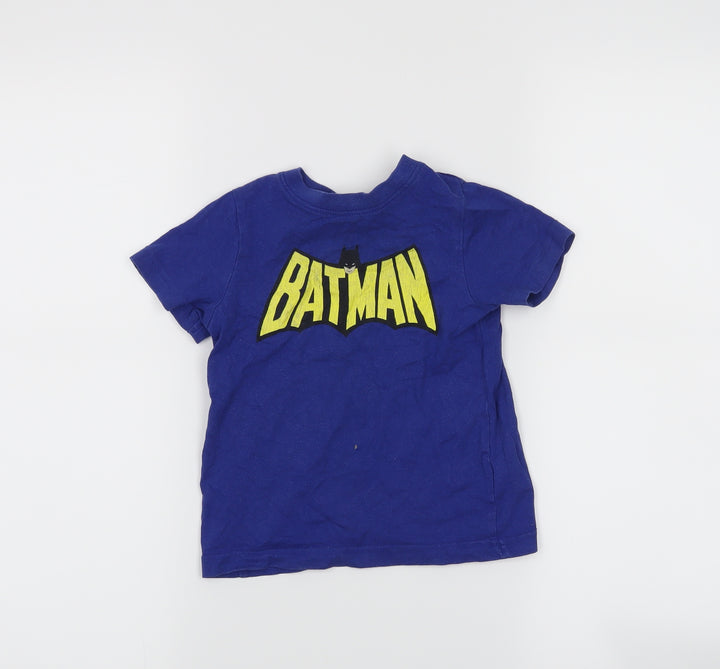 Batman Boys Blue   Basic T-Shirt Size 18-24 Months
