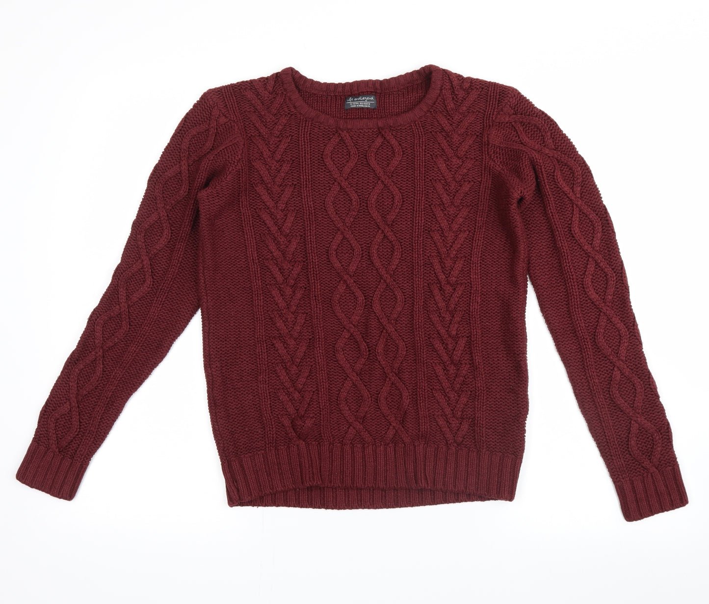 life and legend Boys Red   Pullover Jumper Size 12-13 Years