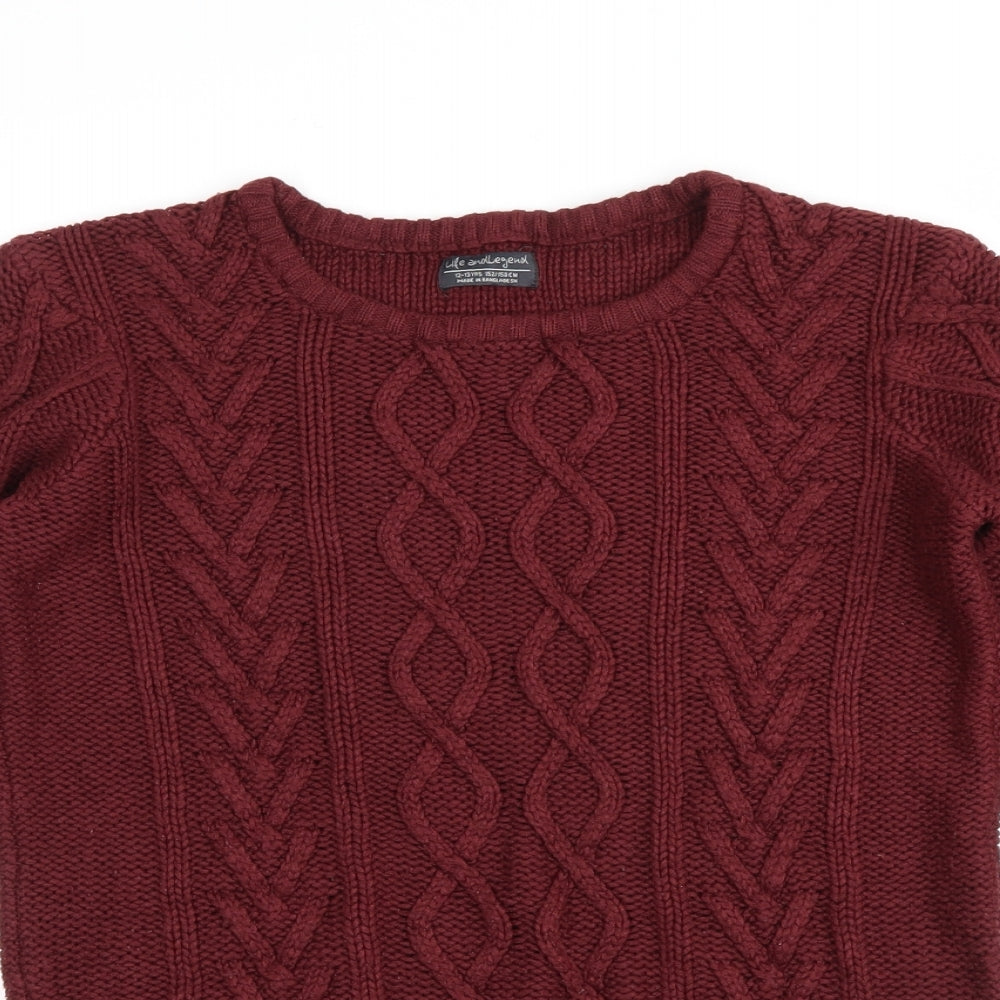 life and legend Boys Red   Pullover Jumper Size 12-13 Years