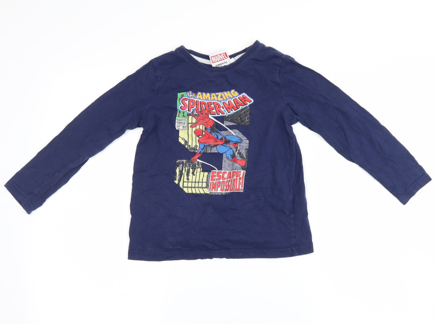 Marvel Boys Blue   Basic Casual Size 6-7 Years  - spiderman