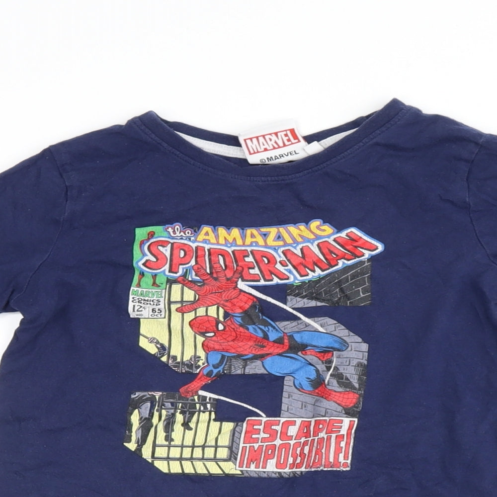Marvel Boys Blue   Basic Casual Size 6-7 Years  - spiderman