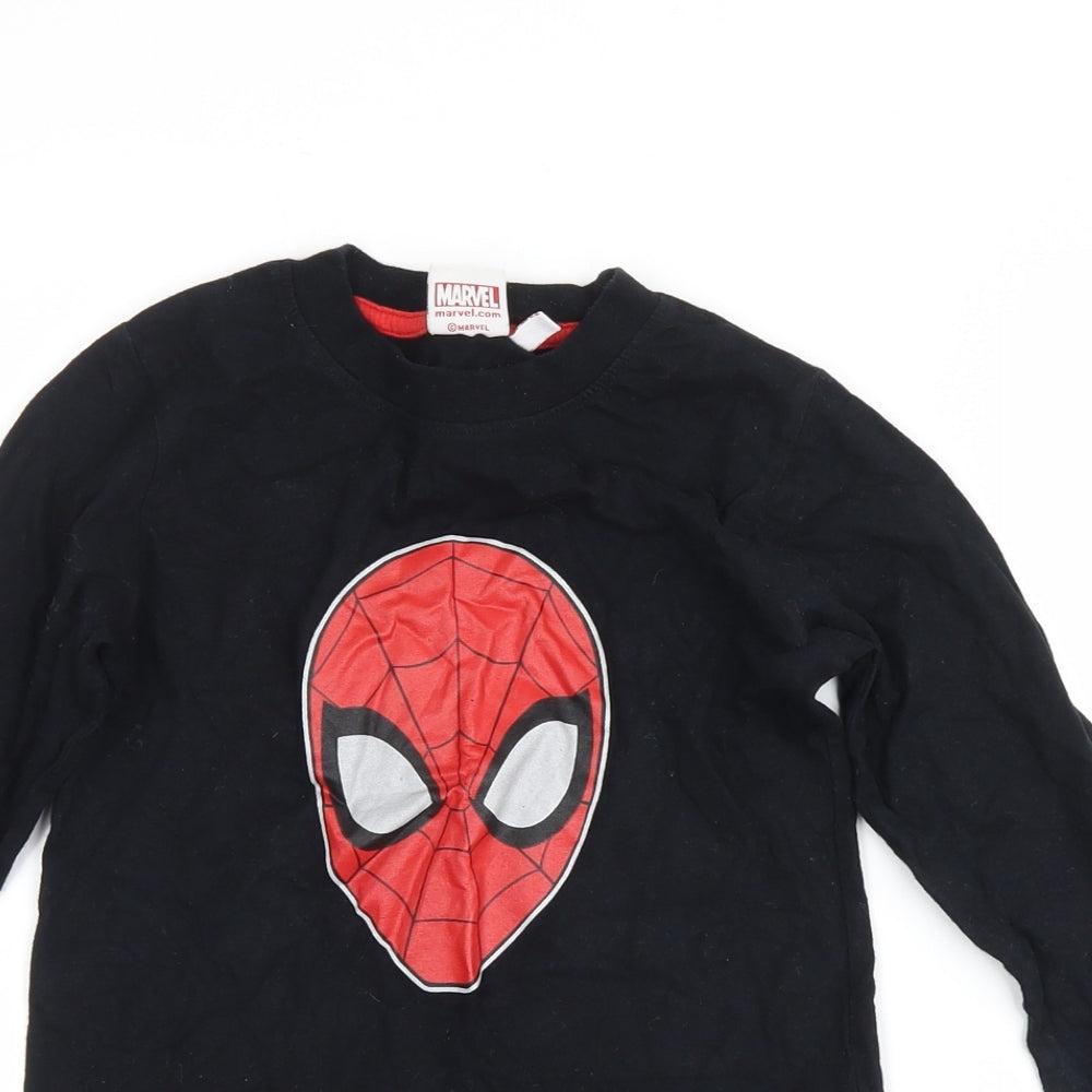 Marvel Boys Black   Basic Casual Size 6-7 Years  - spiderman