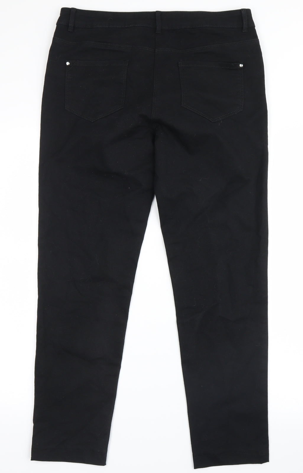 George Womens Black  Denim Straight Jeans Size 12