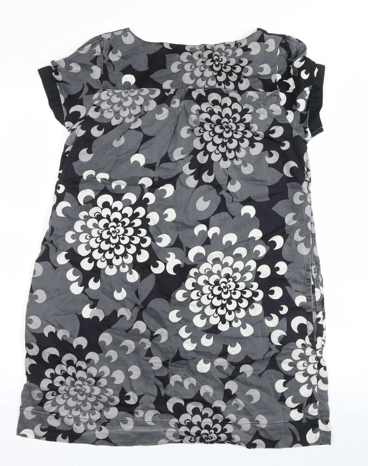 H&M Womens Grey Floral  Basic Blouse Size 16