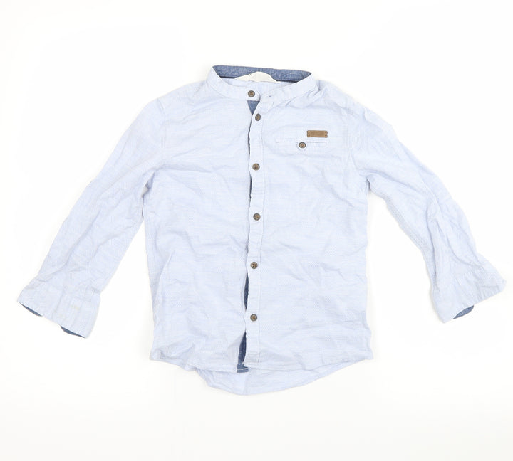 H&M Boys Blue   Basic Button-Up Size 5-6 Years