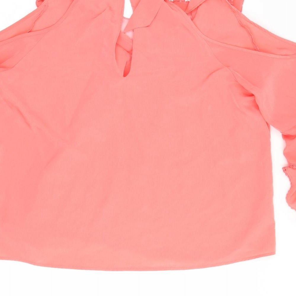 Michelle Keegan Womens Pink   Basic Blouse Size 16