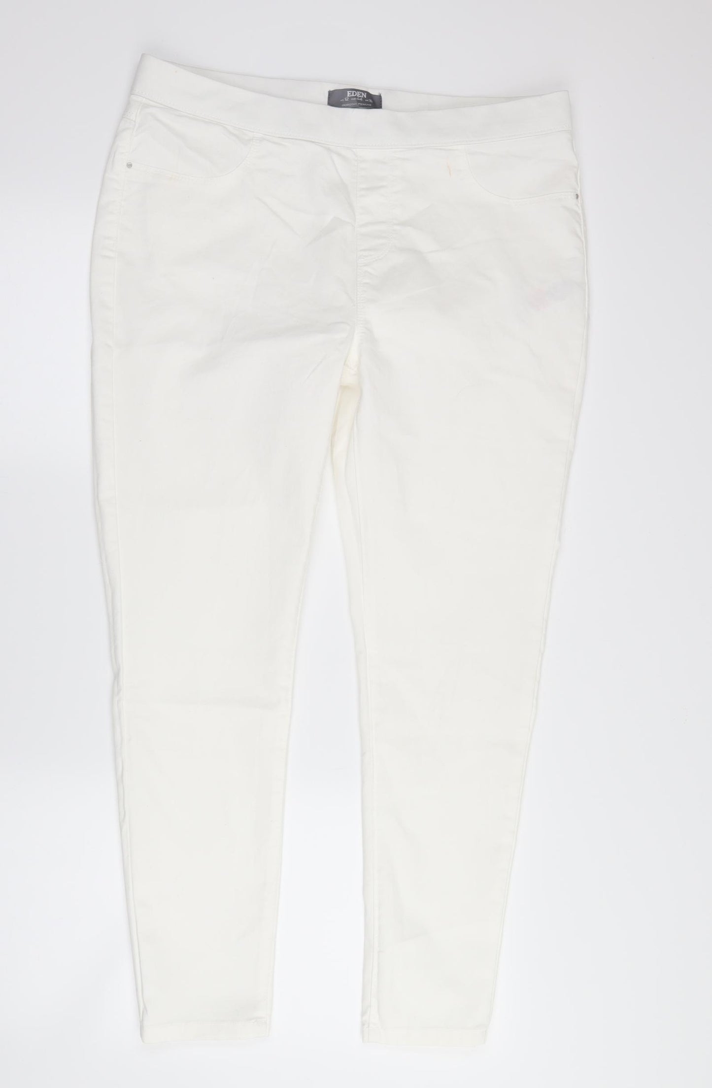 Eden Womens White   Straight Jeans Size 16