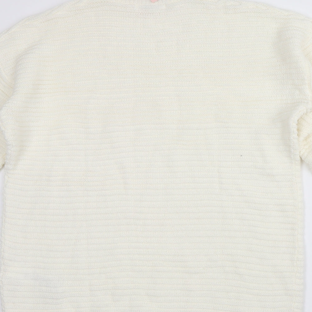 Missguided Womens White   Pullover Jumper Size 8