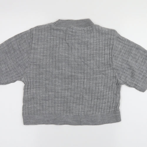 PRETTYLITTLETHING Womens Grey   Pullover Jumper Size S