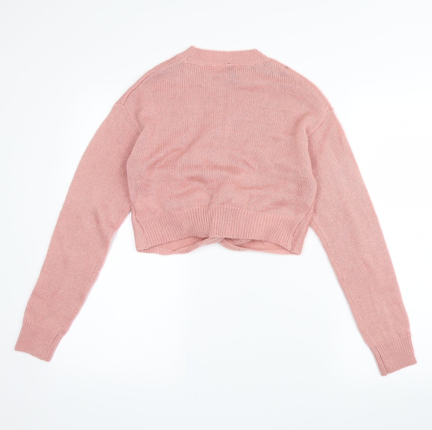 H&M Womens Pink   Pullover Jumper Size S  - cropped