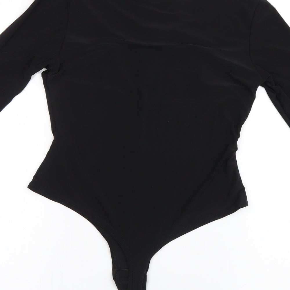 PRETTYLITTLETHING Womens Black   Leotard One-Piece Size 8