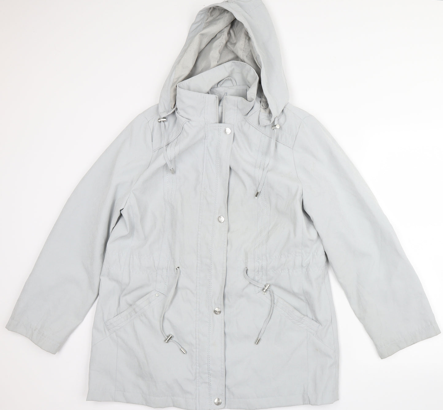 bm collection Womens Grey  Microfibre Jacket Coat Size M