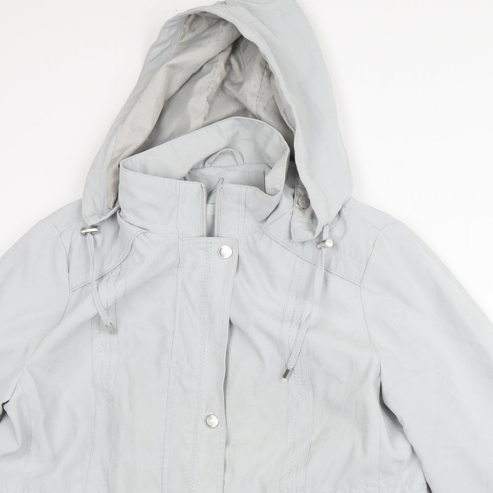 bm collection Womens Grey  Microfibre Jacket Coat Size M