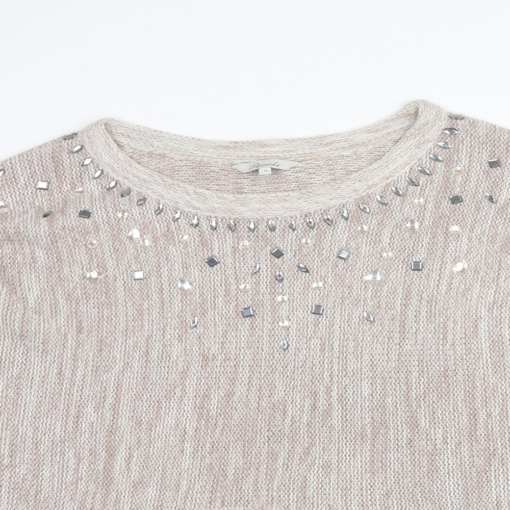 Peacocks Womens Pink   Pullover Jumper Size M