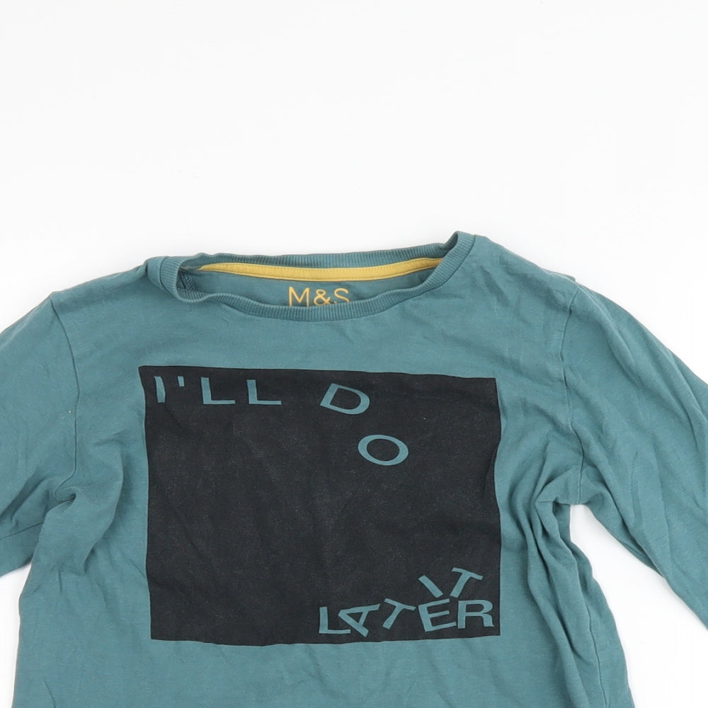 Marks and Spencer Boys Blue   Basic Casual Size 7-8 Years  - ill do it later
