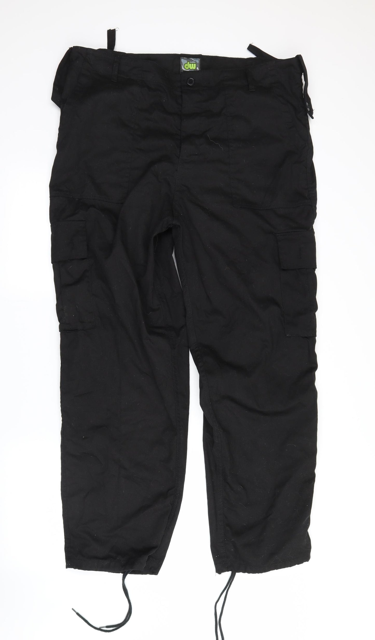 DW Mens Black   Cargo Trousers Size 42 in