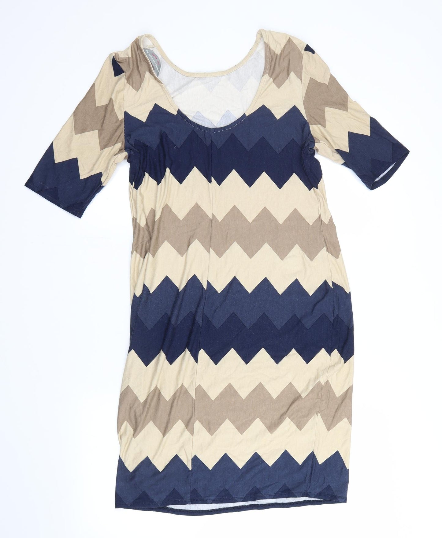 Dorothy Perkins Womens Beige Striped  Shirt Dress  Size 14