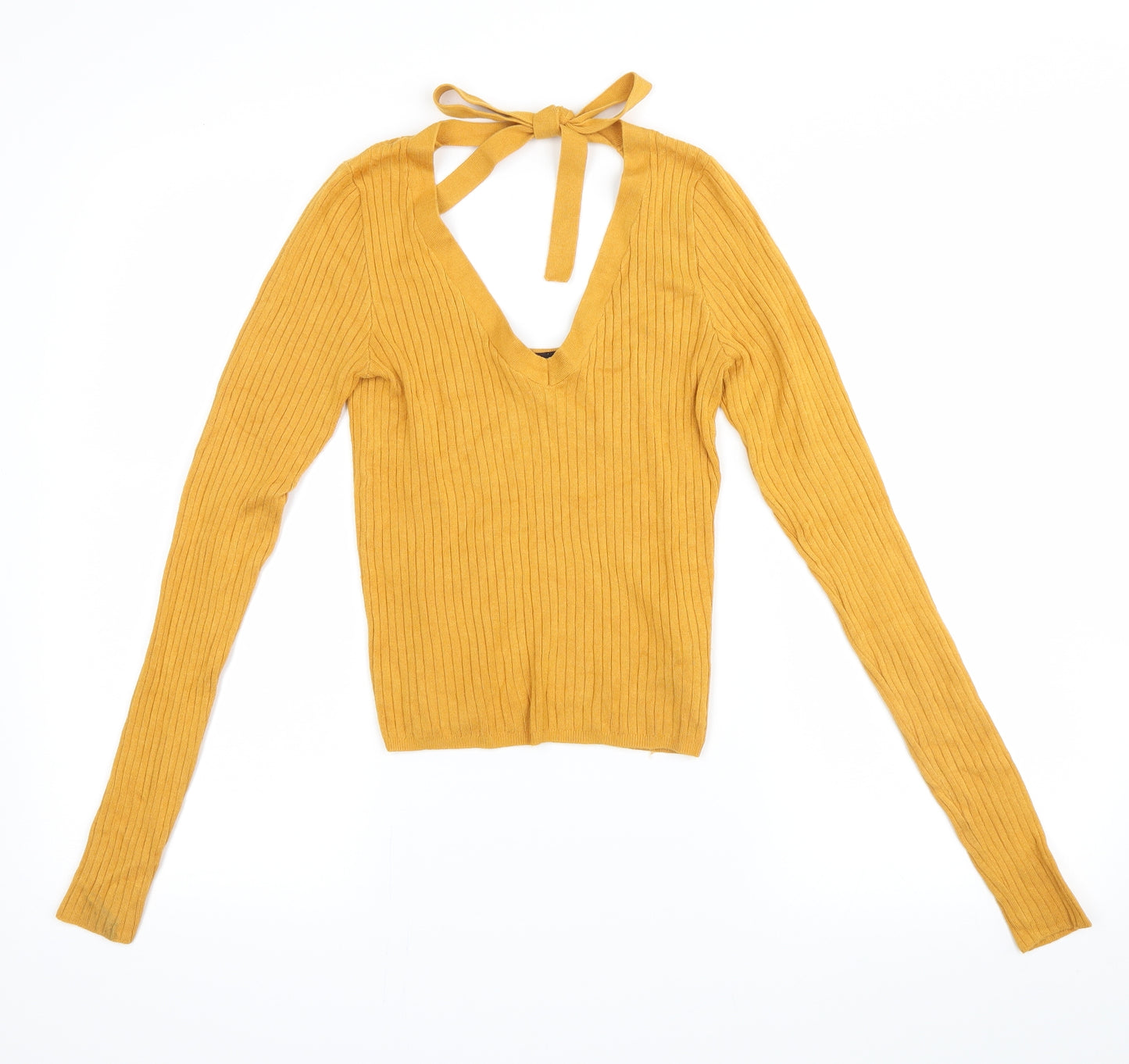 Miss Selfridge Womens Yellow   Pullover Jumper Size 10