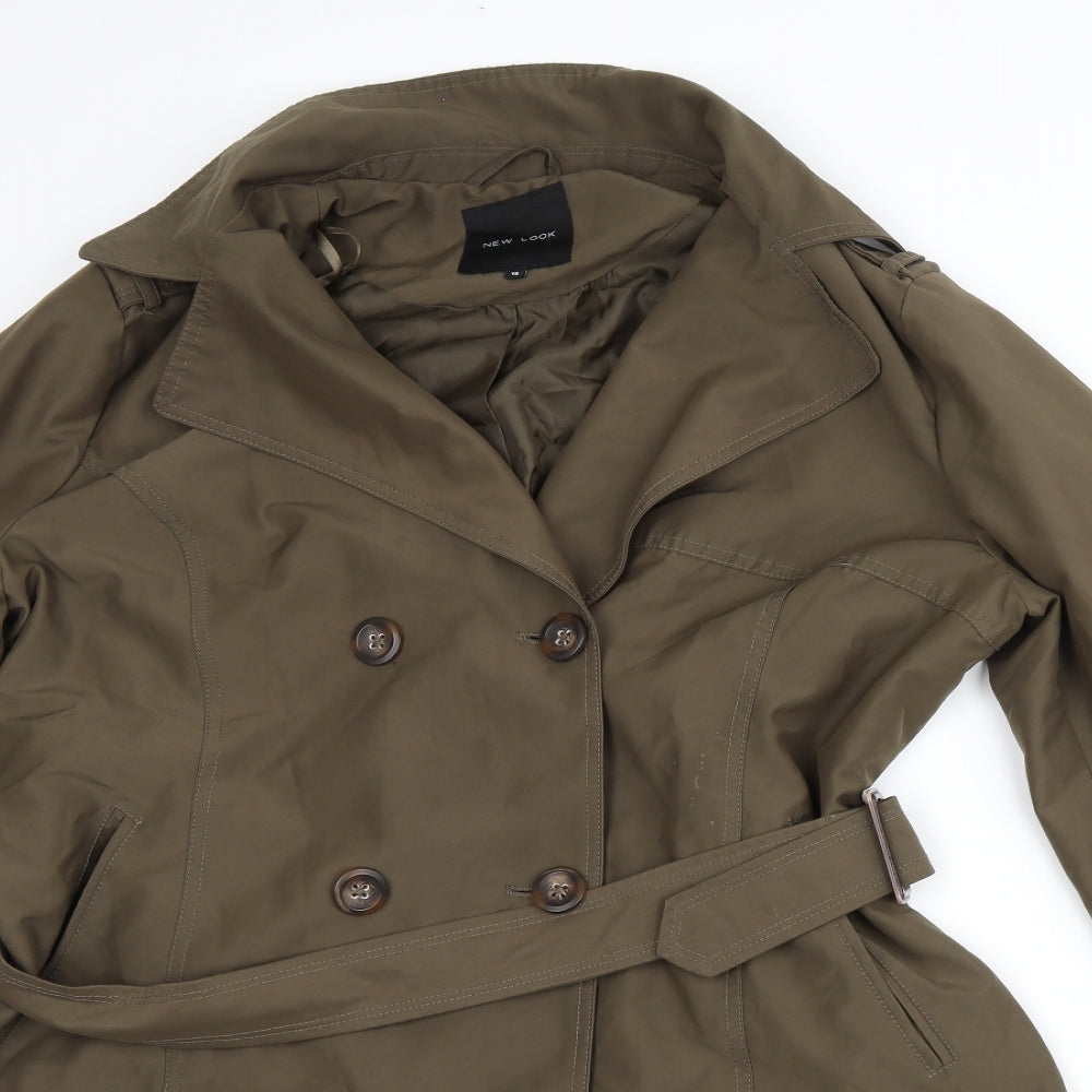 New Look Womens Green   Trench Coat Coat Size 18