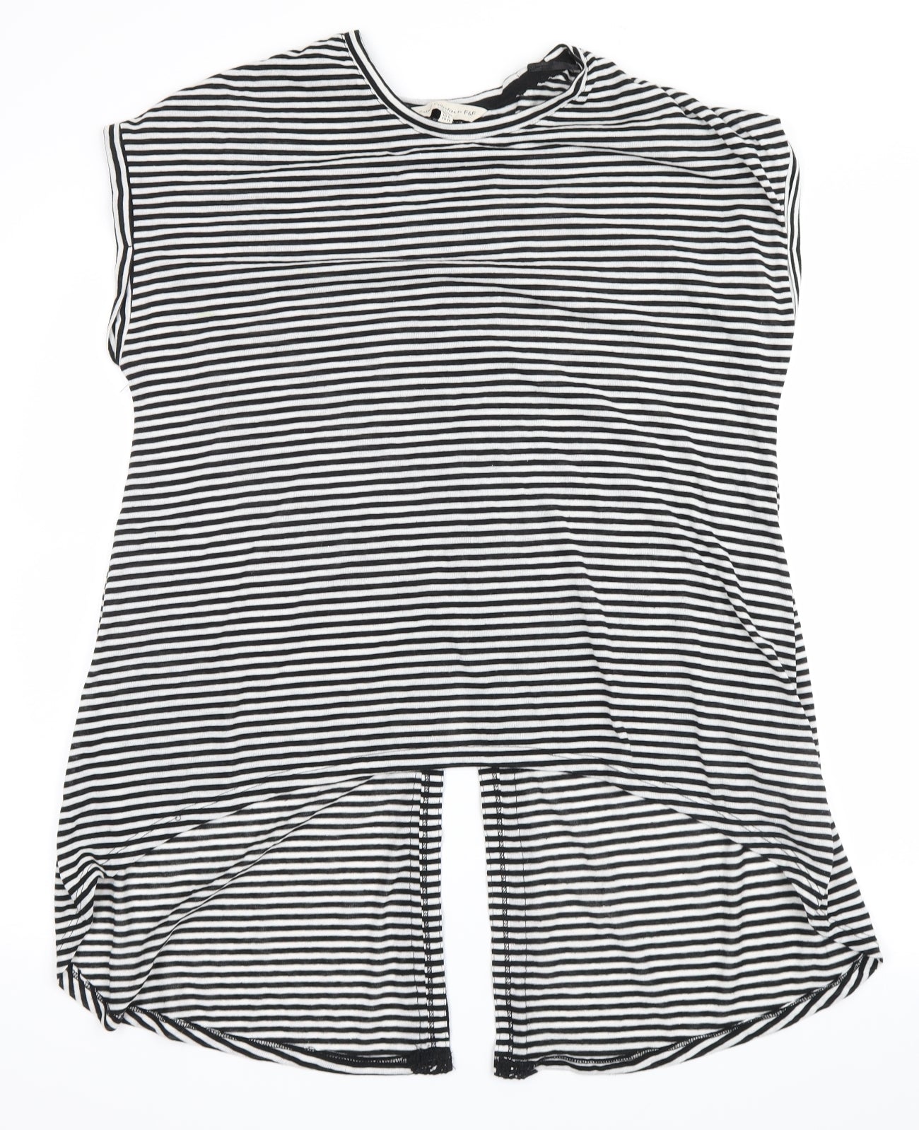 F&F Womens Black Striped  Basic Blouse Size 16